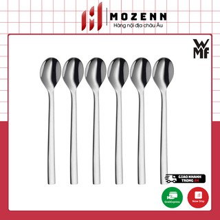 Set 6 thìa dài WMF Nouva 19cm cao cấp uống Cà Phê Latte, cocktail, nước trái cây chính hãng Đức