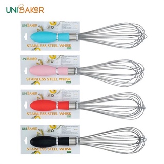 Phới lồng đánh trứng cán silicon Unibaker 32cm