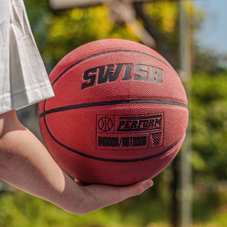 Quả Bóng Rổ Swish số 6 và 7, chất liệu da PU cao cấp, tặng kèm hộp bóng và kim bơm bóng