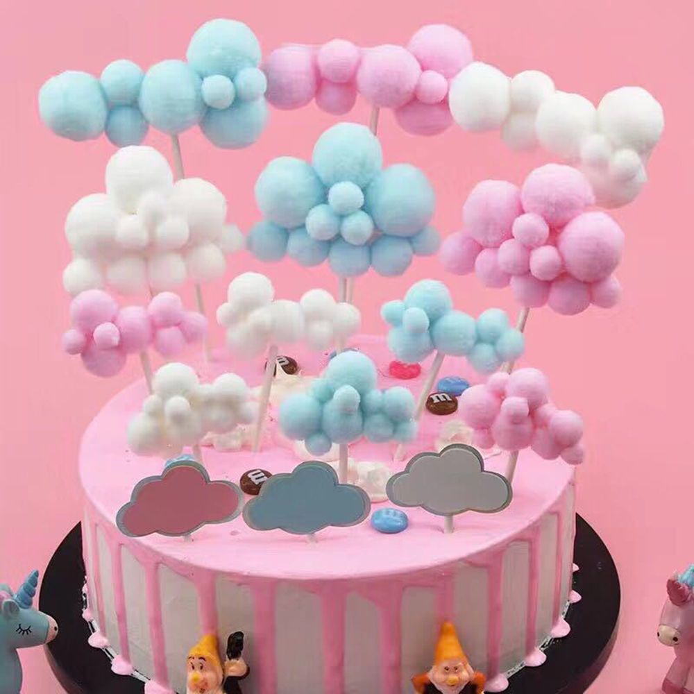 Epoch Phụ Kiện Cắm Trang Trí Bánh Kem Hình Đám Mây Nhiều Màu Dễ Thương Cho Tiệc Sinh Nhật