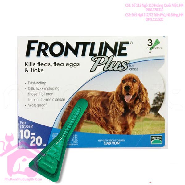 [1 Tuýp] Nhỏ gáy trị ve rận Frontline Plus cho chó mèo