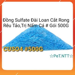500g Đồng Sunphat Tinh Thể CẮT RONG RÊU,NẤM CÁ... (CuSO4) !