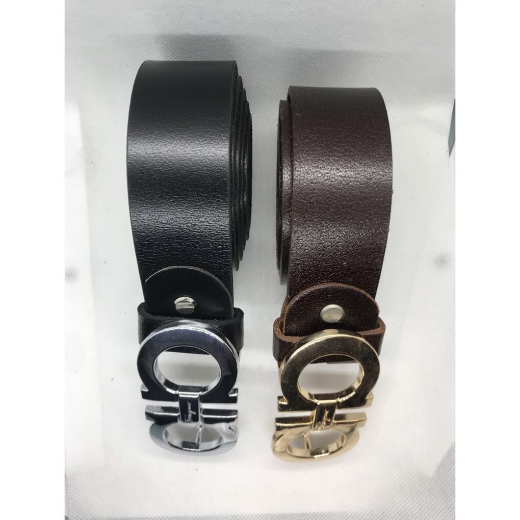 Thắt Lưng, Dây Nịt Nam Mặt Khóa 2 Chữ a,Dây da Bò Nguyen Miếng, Siêu Bền Phong Cách Đơn giản,Thời trang