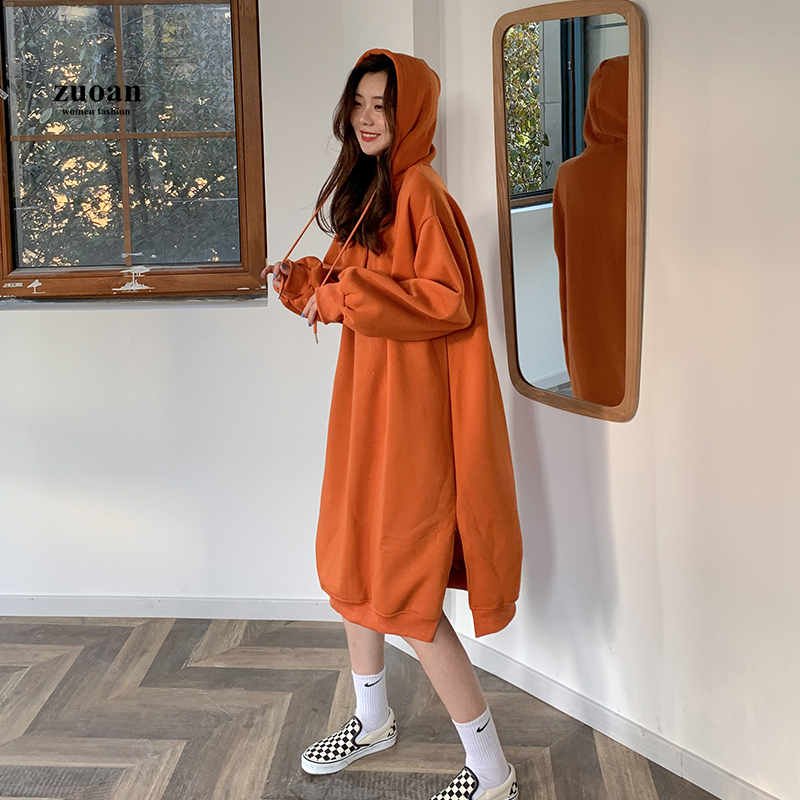 SUXI Áo hoodie dài tay nhiều màu tùy chọn thời trang năng động cho nữ