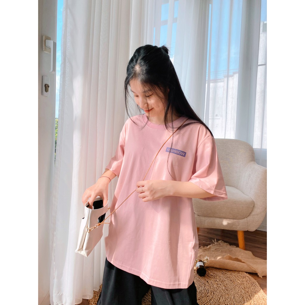 Áo thun tay lỡ basic RAINBOW - ÁO PHÔNG BASIC BY FIINSTORE