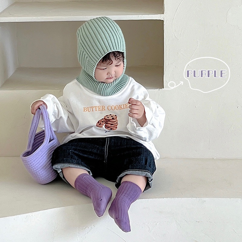 3 Đôi Vớ Cotton Màu Trơn Thời Trang Mùa Thu Mới 2022 Dành Cho Trẻ Em Pine233