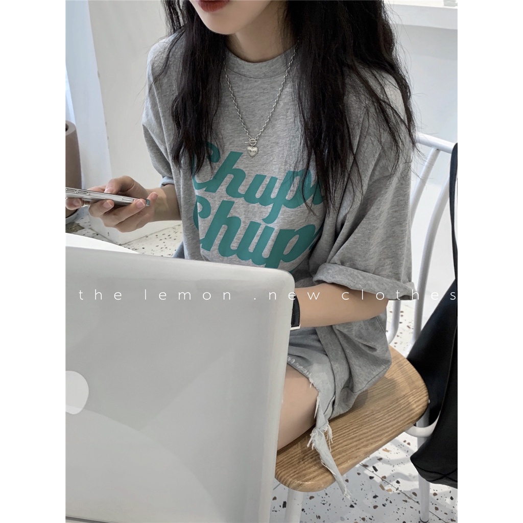 Áo Thun Tay Ngắn In Chữ Thời Trang Dành Cho Nữ