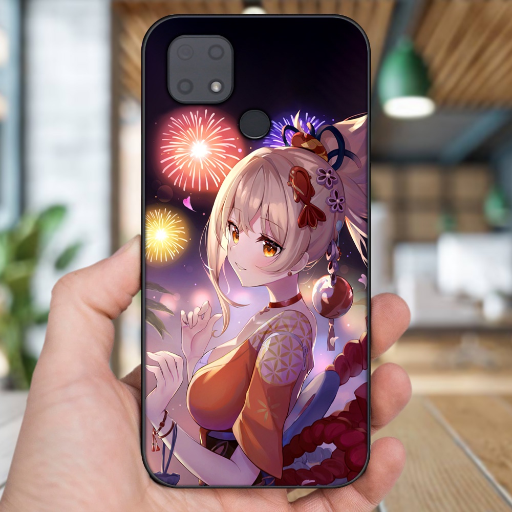 Ốp lưng Xiaomi Redmi 10C viền đen in hình Yoimiya Genshin Impact