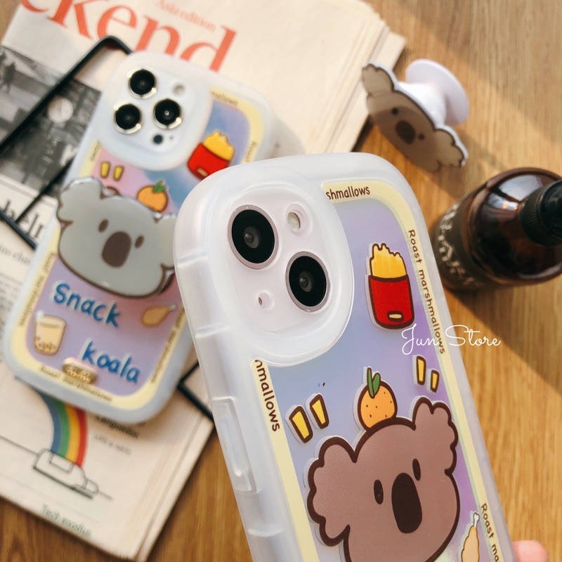 Ốp silicon hologram viền chịu lực kèm popsocket siêu đẹp