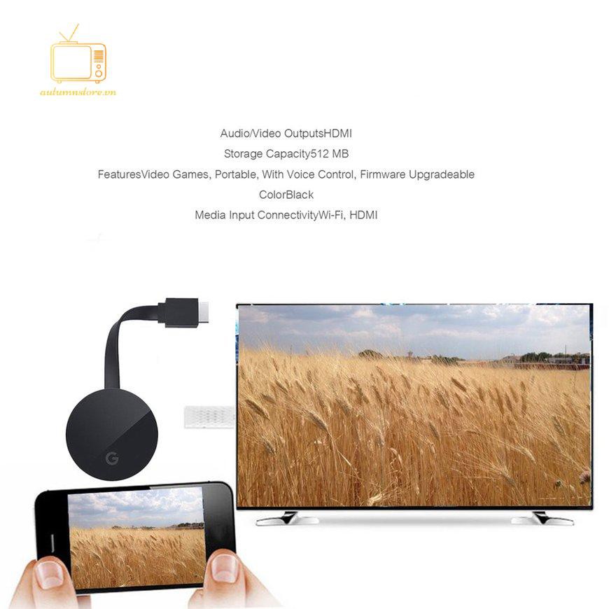 Thiết Bị Phát Đa Phương Tiện Thông Minh Google Chromecast (Thế Hệ Thứ 3)