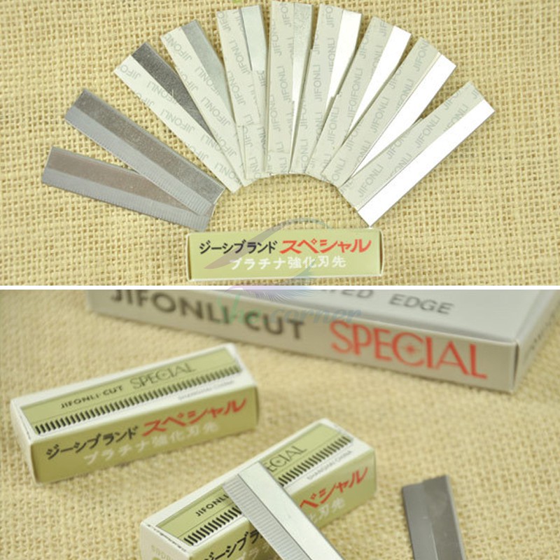 Lưỡi dao cạo lồng mày Super Feather Cut Special Platinum Coated Edge, dao cạo giọt chì xé tiện ích trong gia đình spa