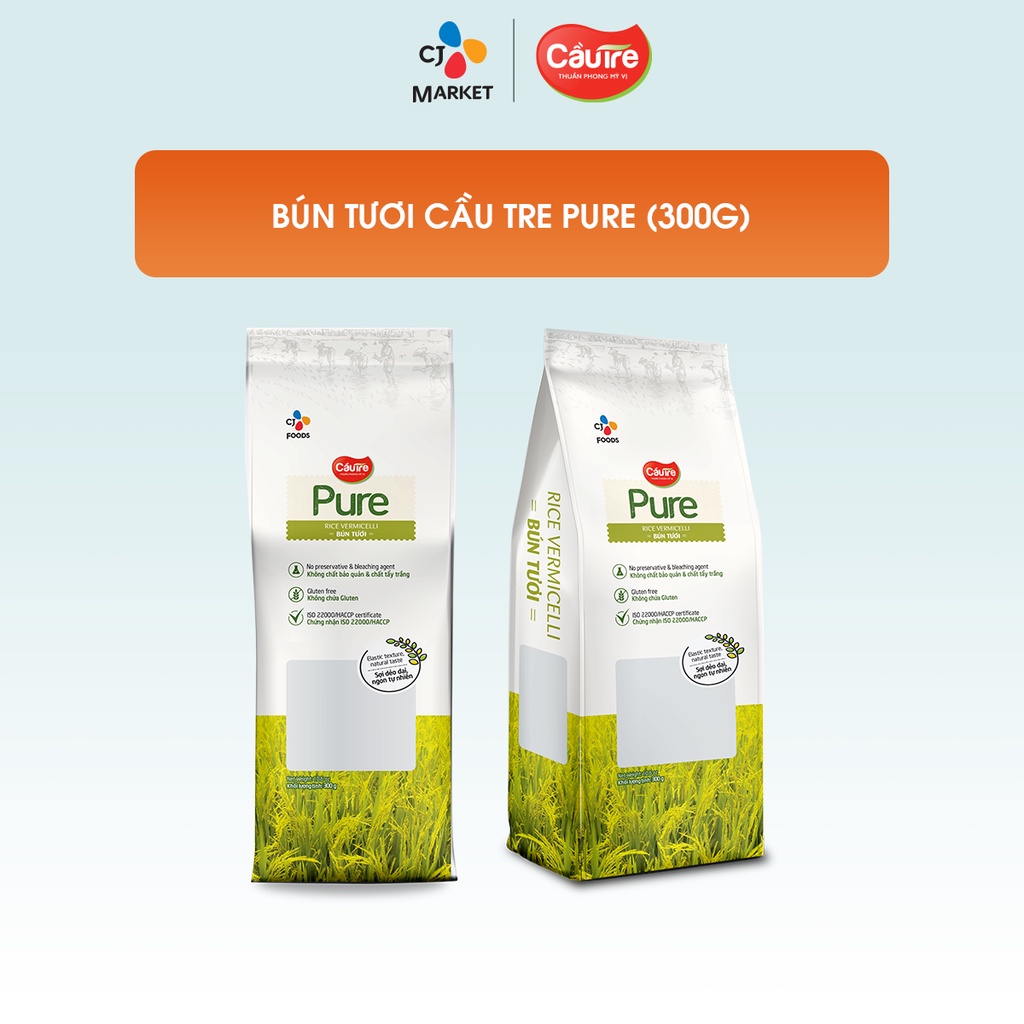 [Chỉ giao HCM] Bún tươi Cầu Tre Pure gói 300g