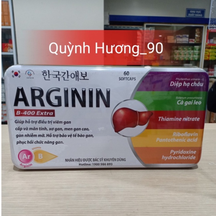 ARGININ B-400 EXTRA giúp bảo vệ và phục hồi chức năng gan