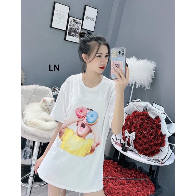 Áo thun unisex tay lỡ nam nữ form rộng❤áo phông  cách Em Bé, Cừu, ADin tim basic chất cotton giá rẻ