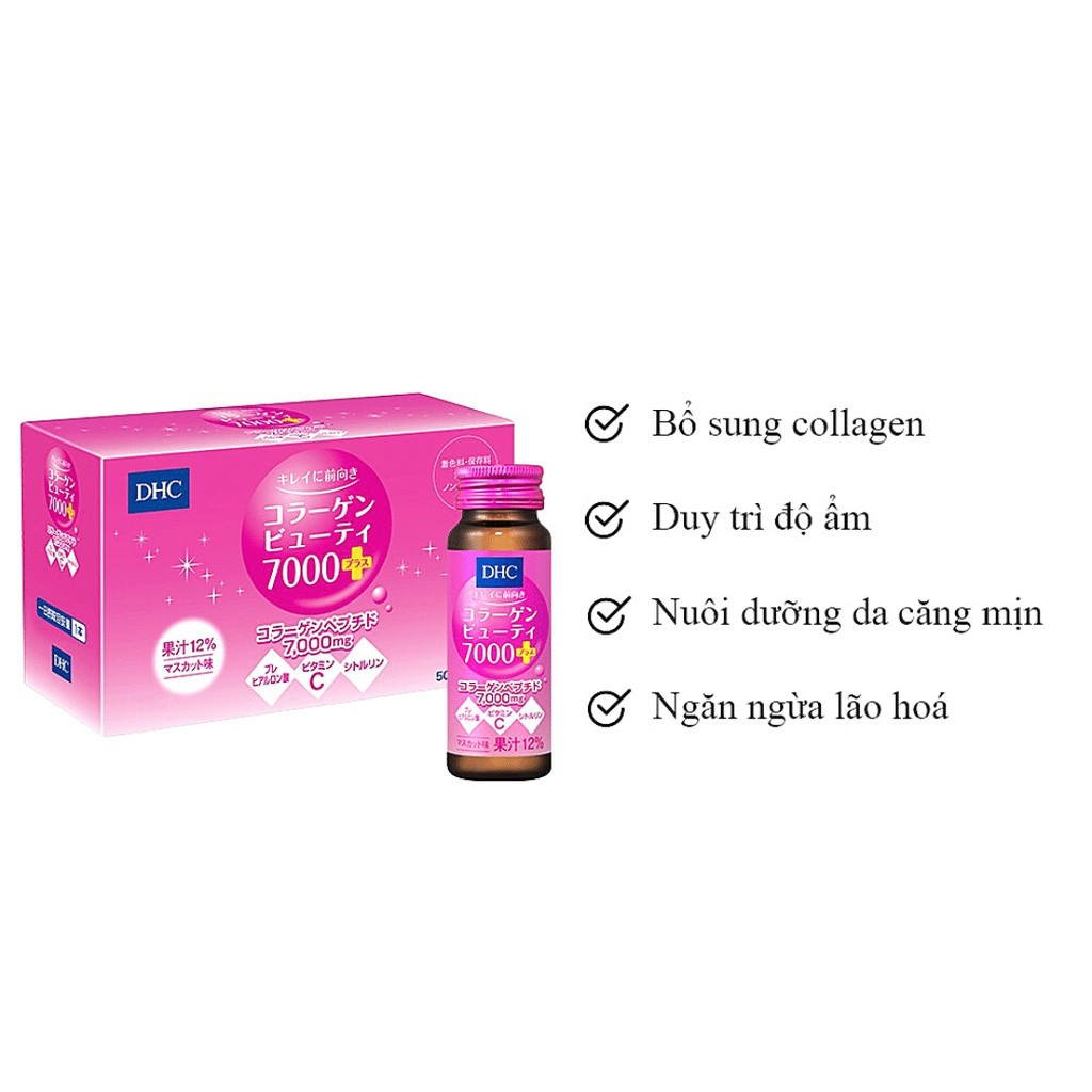 Collagen nước DHC Collagen Beauty 7000 Plus (10 Lọ) | Thế Giới Skin Care