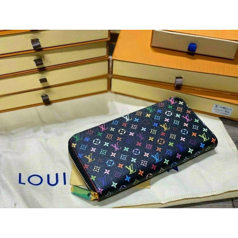 Ví cầm tay nam nữ Lv khoá kéo hàng Supper Fullbox