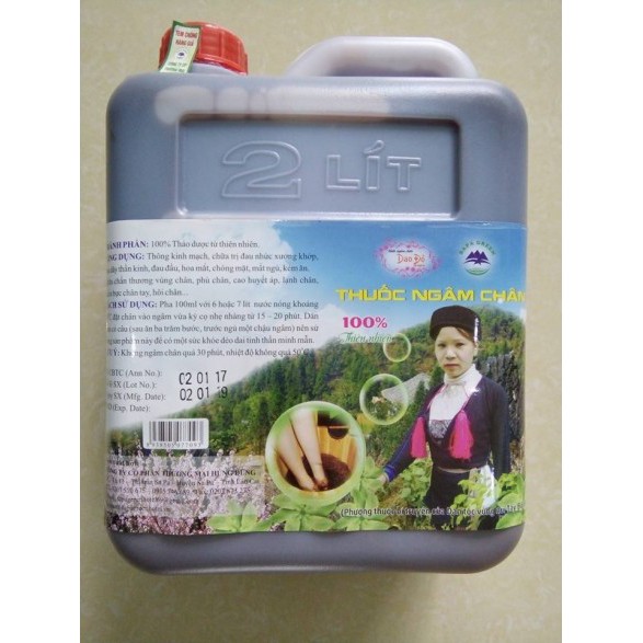 Thuốc ngâm chân 2L - bài thuốc từ thảo dược gia truyền của người Dao đỏ 100% từ thiên nhiên