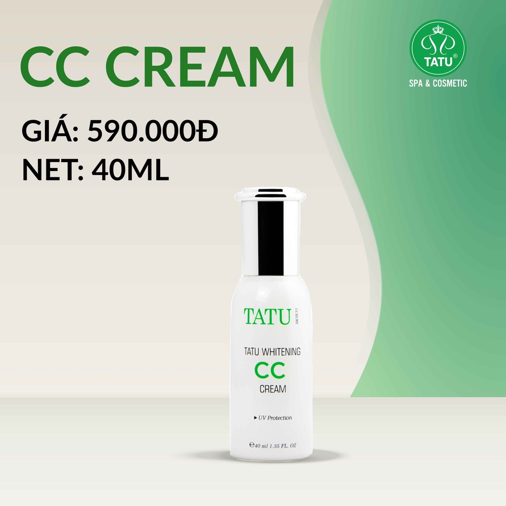 CHỐNG NẮNG CHE KHUYẾT ĐIỂM CC CREAM TATU 40ML