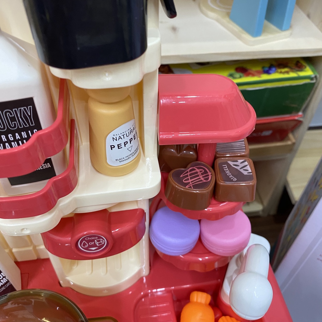 Bộ đồ chơi nhà bếp đồ chơi nấu ăn bằng nhựa 48 chi tiết có âm thanh đèn vòi nước cho bé