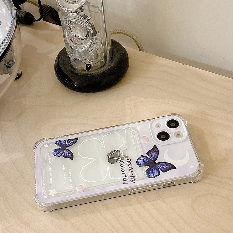 Ốp Điện Thoại Silicon TPU Mềm Trong Suốt Chống Sốc Có Ngăn Đựng Thẻ Cho Iphone 13 Pro Max 12 11 Pro Max Xs X Xr 6s Plus 8 7 Plus Se20
