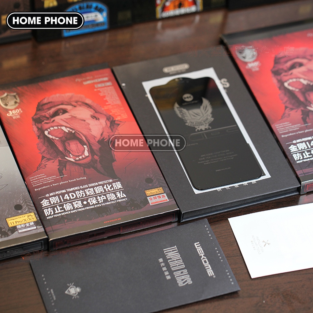 Kính cường lực Iphone chống nhìn trộm KINGKONG 4D chính hãng công dụng chống bám vân tay, loang nước... CL-KK-001