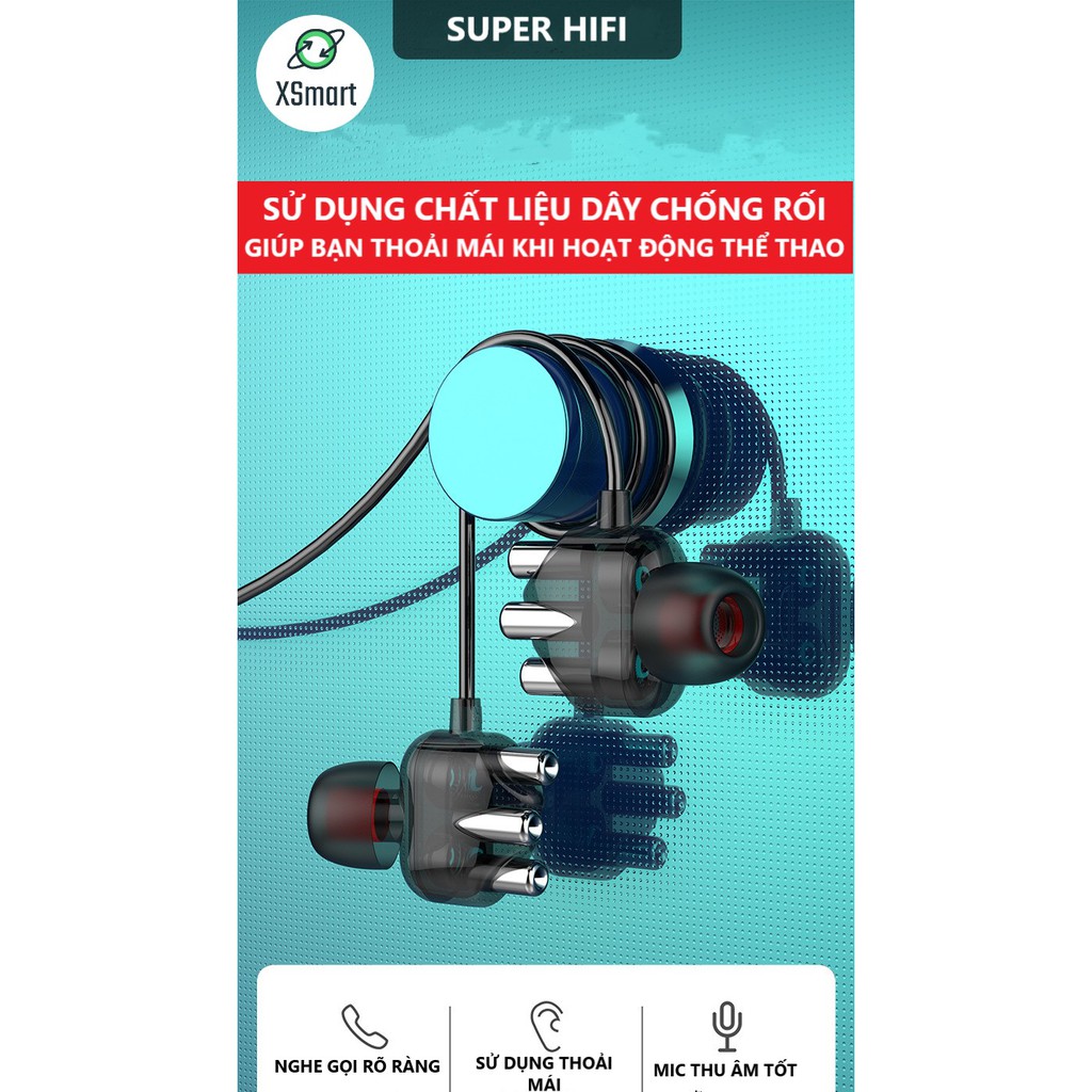 Tai Nghe Nhét Tai Chống Ồn A6 PRO Super BASS Thiết Kế Mới Âm Thanh Cực Đã