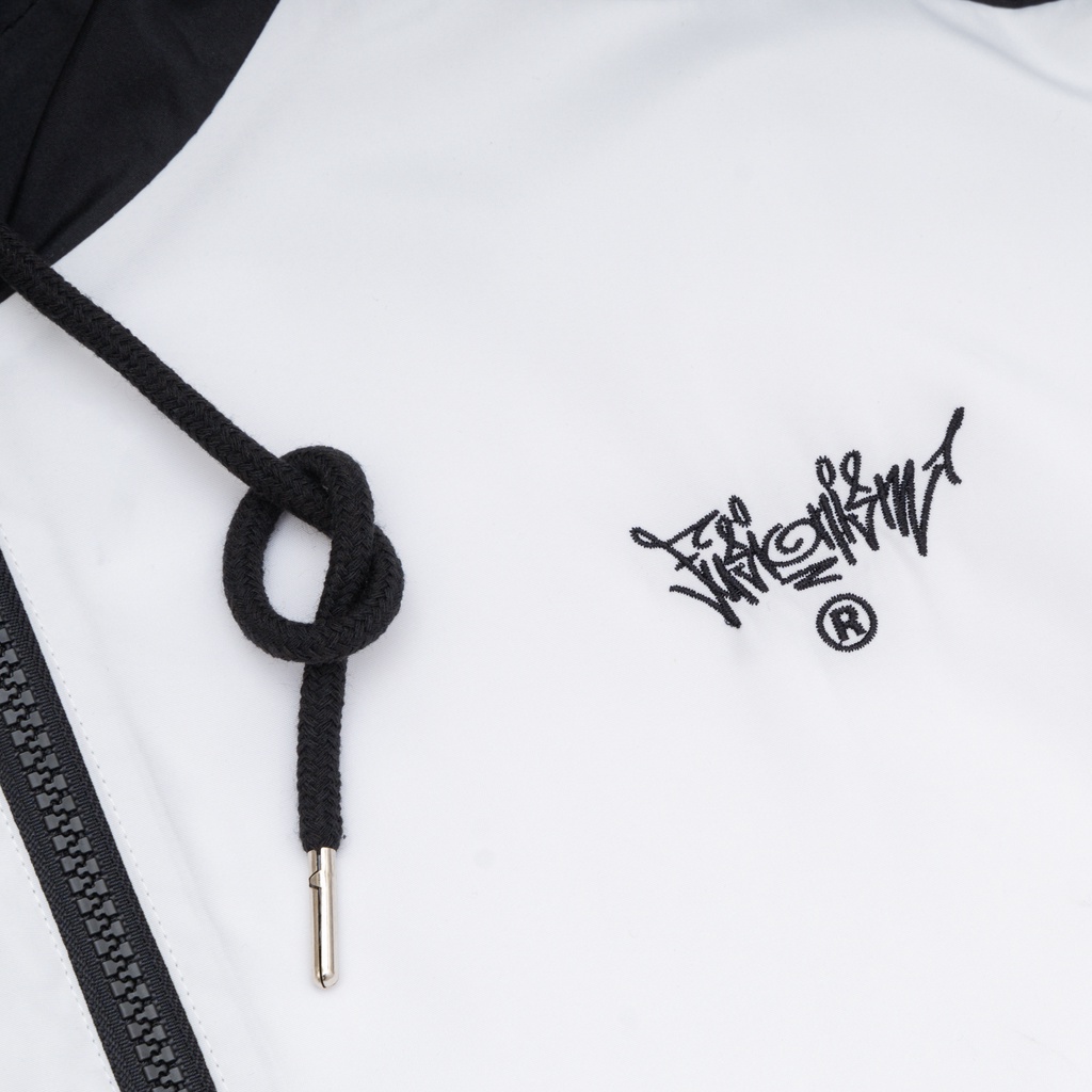 Áo Khoác Jacket thêu logo Graffiti Fusionism - Màu Đen Trắng - Unisex - Slim Fit