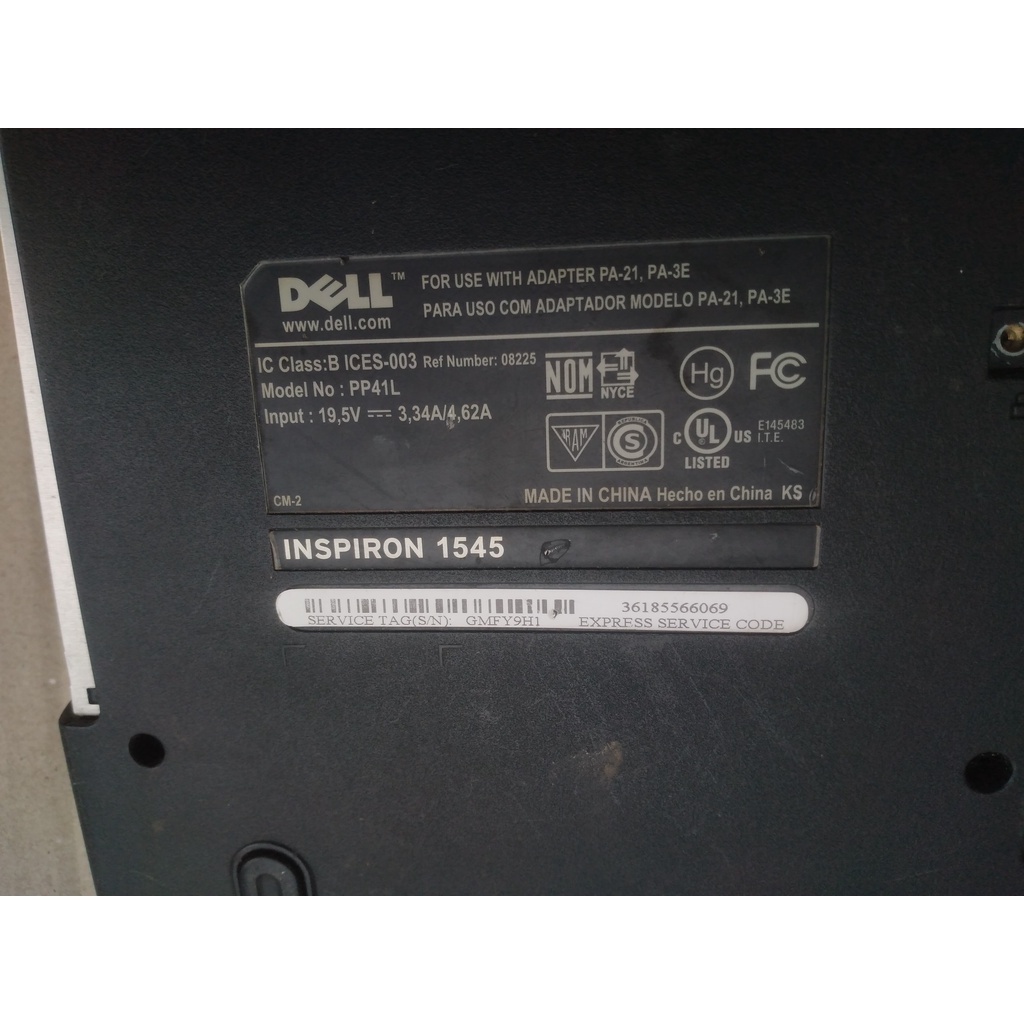 Main laptop DELL INSPIRON 1545, quạt tản nhiệt nút nguồn cáp màn hình wecam wifi loa jack nguồn bản lề bo usb nắp cd1545