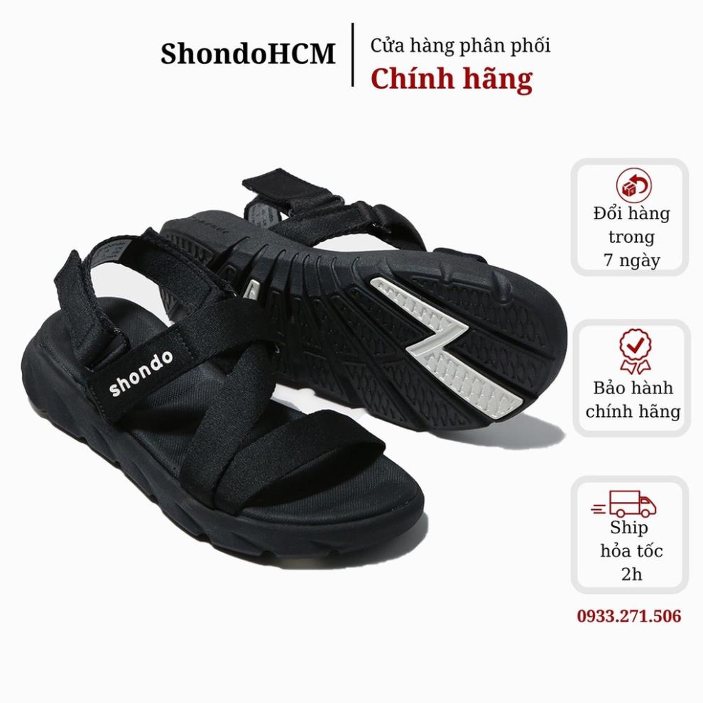 ♨️ Giày sandal nam nữ màu đen Shondo shat F6 sport F6S301 Shondo chính hãng