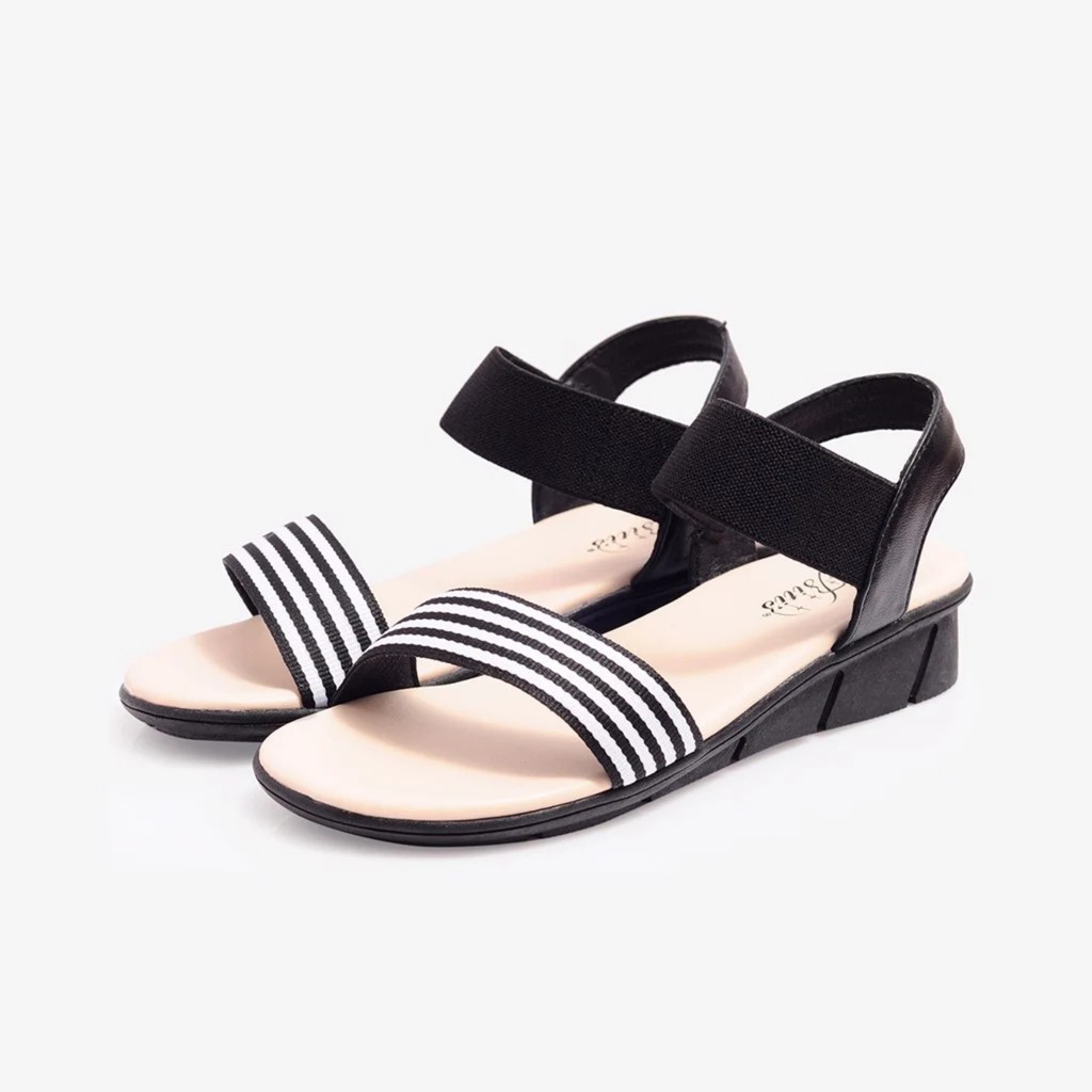 Sandal nữ BlTIS ❤️FREESHIP❤️ Dép quai hậu nữ quai ngang chun kẻ DTW007788