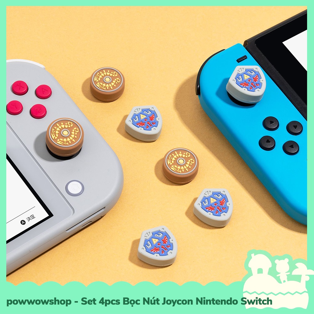 [Sẵn VN - Hỏa Tốc] Set 4Pcs Bọc Nút Cần Xoay Analog Cho Máy Game Cầm Tay Nintendo Switch / Switch Lite Zelda Style