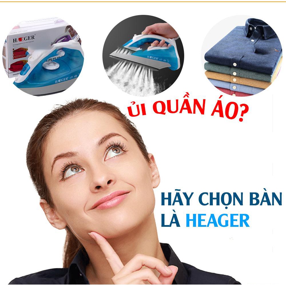 Bàn là hơi nước cầm tay có dây cao cấp Jiashi HG-1229 1200w phun hơi, sương thích hợp nhiều loại vải khác nhau BLH02