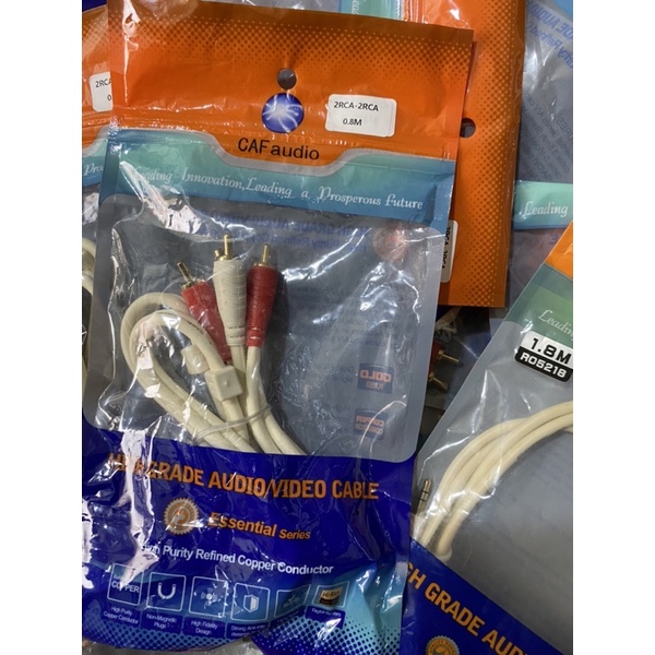 Dây tín hiệu AV CAF audio 4 đầu 0.8m