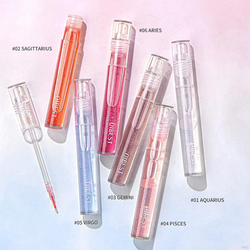 Son Bóng QIBEST Tông Nhũ Dưỡng Ẩm Lâu Trôi 6 Màu Tùy Chọn