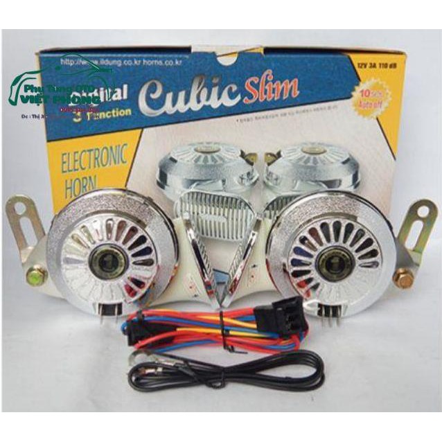 Còi ngân hàn quốc 3 tiếng CULIC SLIM 12V/24V chuẩn hãng CUBIC