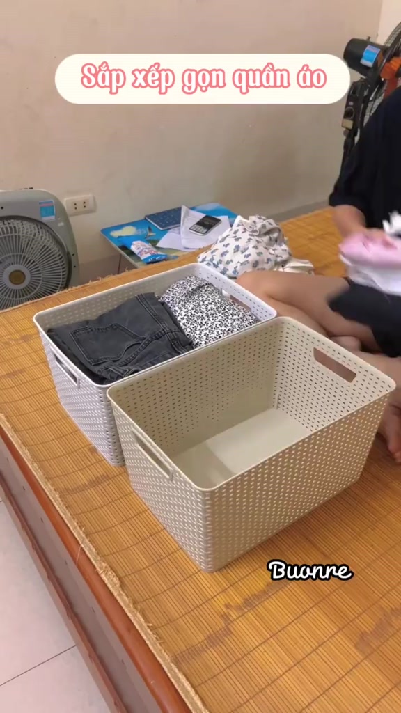 Giỏ nhựa có nắp Hàn Quốc 3 size Việt Nhật