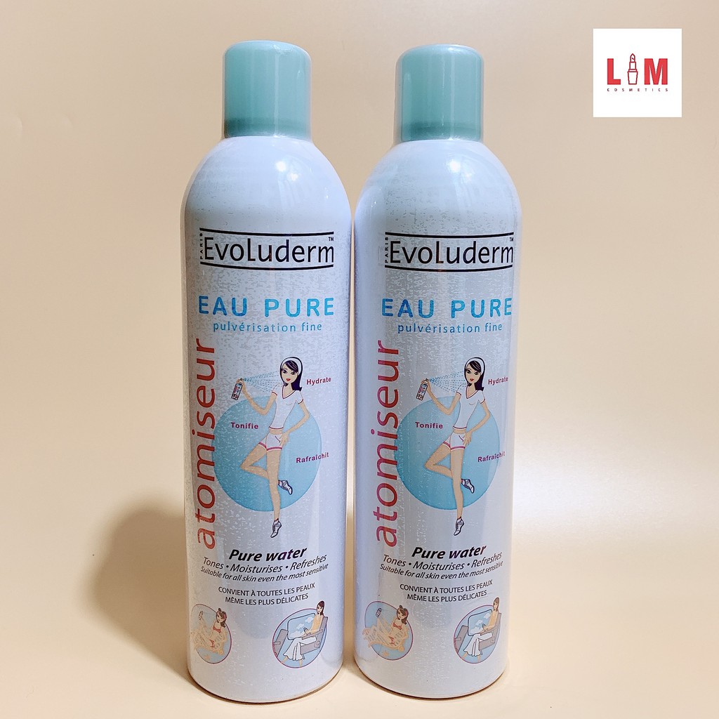 Xịt khoáng Evoluderm Atomiseur Eau Pure 400ml
