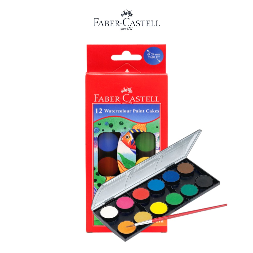 Khay Màu Nước - 12 Bánh Màu Faber-Castell