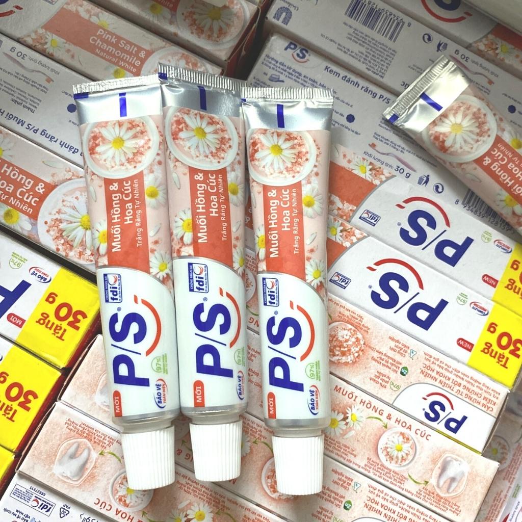 Kem đánh răng P/S Muối Hồng &amp; Hoa Cúc 30g/hộp-Hàng Tặng