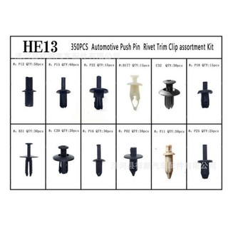 Hộp chốt nhựa vít nhựa ô tô thập cẩm 350 chi tiết OTOX