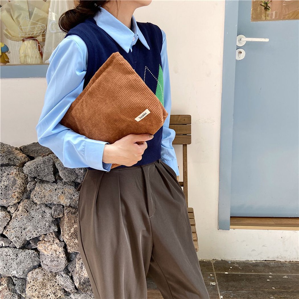 [Hàng mới về] Túi đựng mỹ phẩm nhiều màu sắc sức chứa lớn mềm mại tiện dụng dành cho nữ