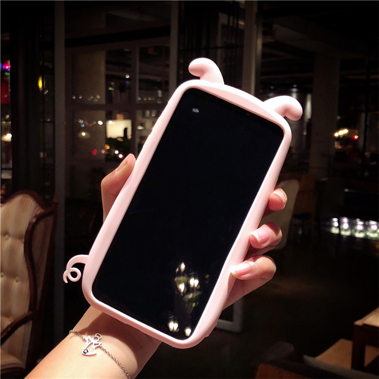 Ốp Điện Thoại Silicon Mềm Hình Chú Heo 3D Dễ Thương Cho iPhone 11 12 13 Pro Max 12Pro 13Pro X XS Max XR 6 6s 7 8 Plus