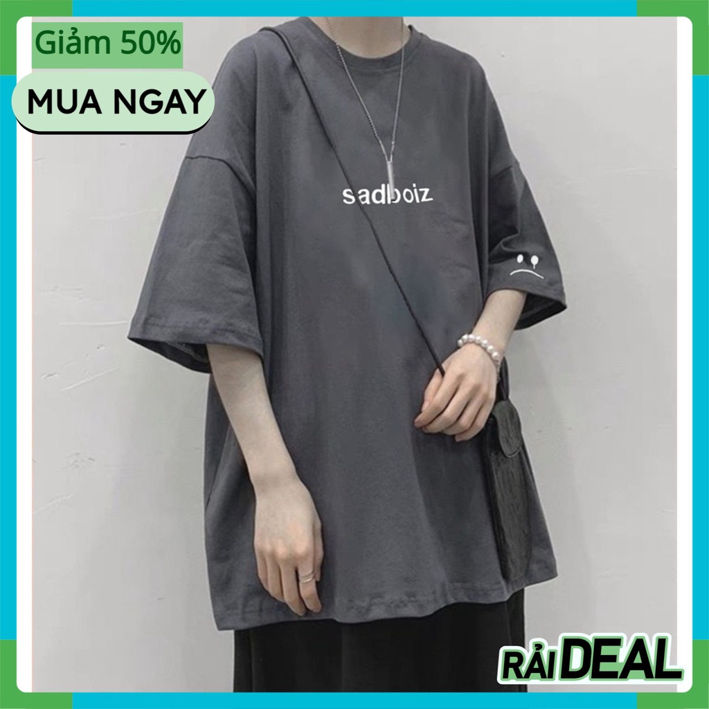 Áo sadboiz sadtagram nam nữ Tay Lỡ WASH Xám , Áo phông sadboiz chính hãng nam nữ from rộng unisex AT28 | BigBuy360 - bigbuy360.vn