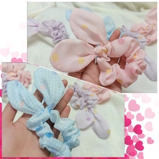 Cột tóc Cotton tai thỏ cực xịn xò đáng yêu