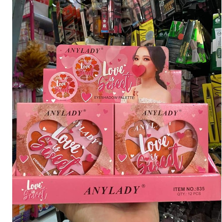 Phấn Mắt  Phấn Má Và Nền Nhũ Trái Tim Love&Sweet ANYLADY No 835 siêu đẹp | BigBuy360 - bigbuy360.vn