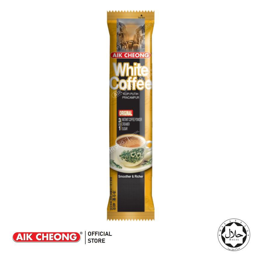 Cà Phê Trắng Truyền Thống 3 Trong 1 Aik Cheong Malaysia - White Coffee 40g