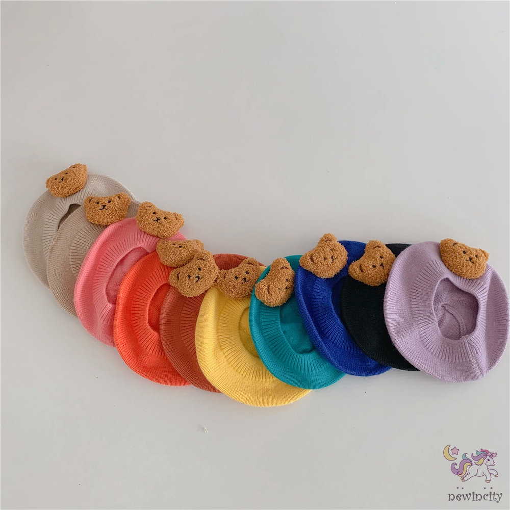 Mũ Beanie Co Giãn Phong Cách Hàn Quốc Cho Bé