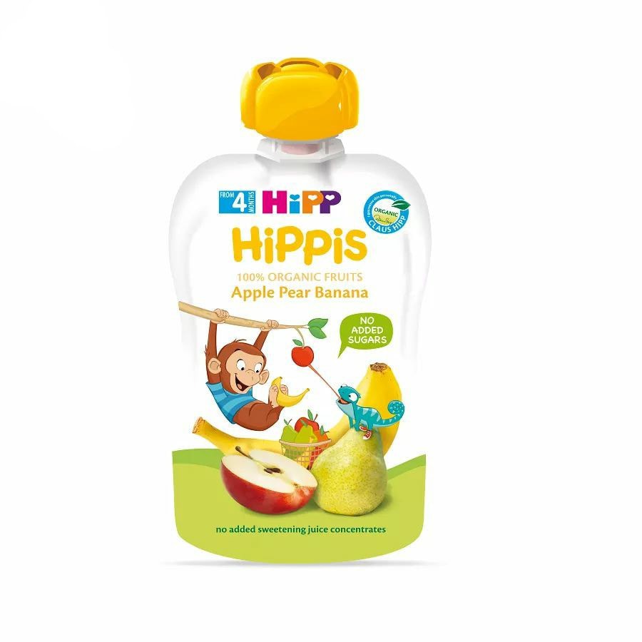 (mẫu mới)TRÁI CÂY NGHIỀN HỮU CƠ HIPPIS ORGANIC CHO BÉ TỪ 4 THÁNG