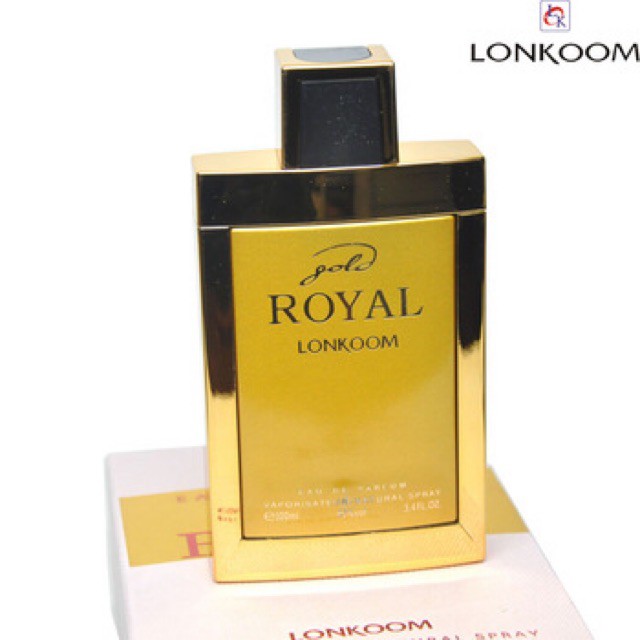 Nước hoa nam Royal Gold Lonkoom nồng độ EDP hàng chính hãng lưu hương 7-8 giờ