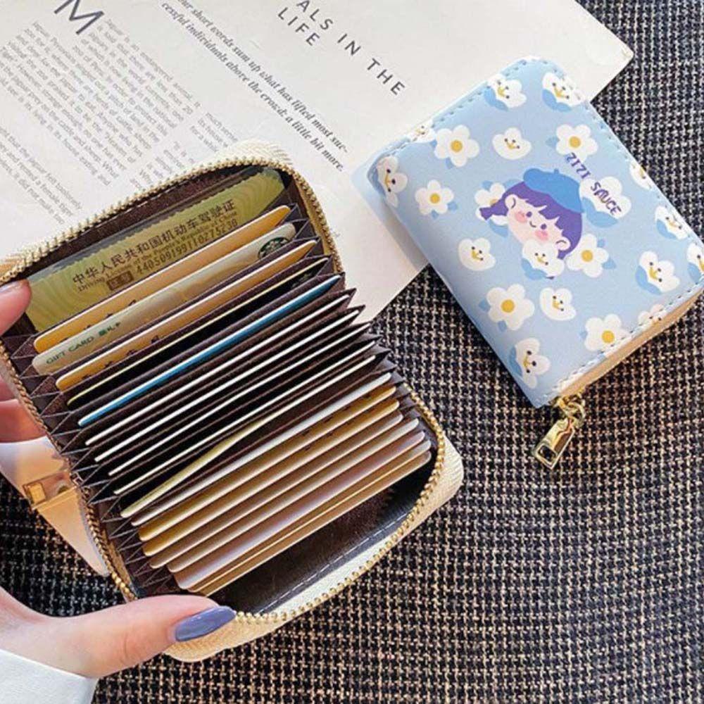 Ví Ngắn Đựng Thẻ Có Khóa Kéo Thời Trang Cho Nữ Giá Đỡ